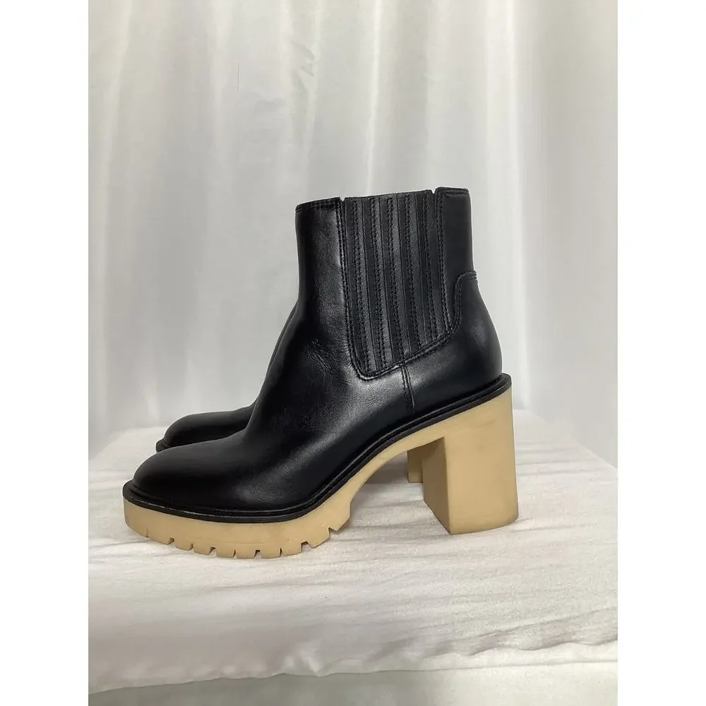 Dolce Vita 'Caster H2O' Black Suede Leather Boot Size 9 - Picture 4 of 5